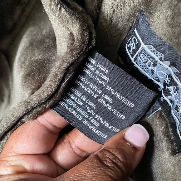 Stacy Adams Brown Faux Sherling Winter Coat - Picture 7 of 9